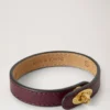 Bayswater smalt armband svart körsbär Liten klassisk kornstruktur & mässing