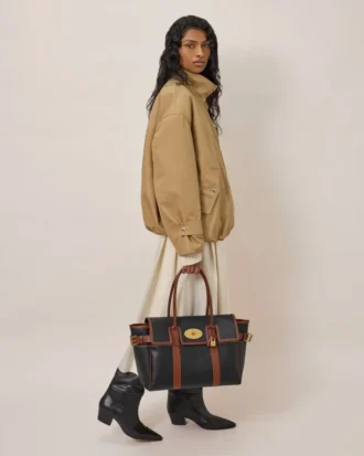 Bayswater svart & konjak biobaserad Scotchgrain dam