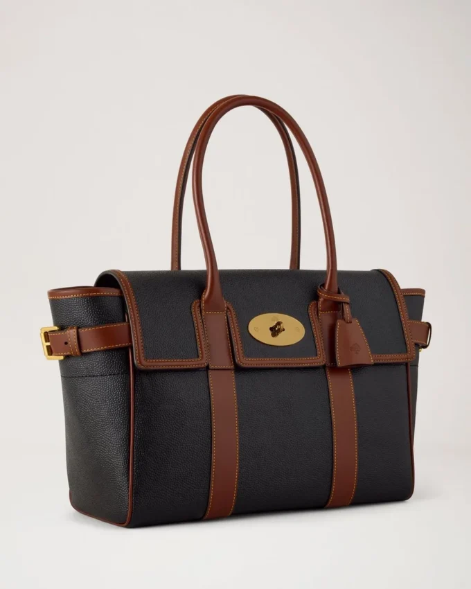 Bayswater svart & konjak biobaserad Scotchgrain dam