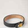 Bayswater Thin-armband Svart Small Classic Grain & Brass