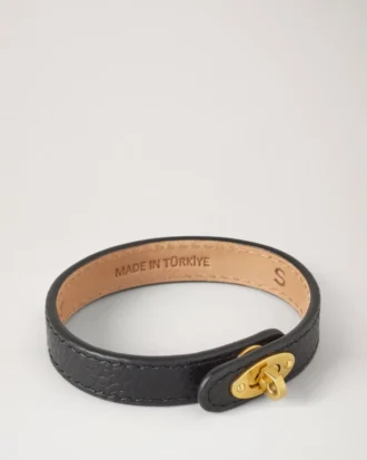 Bayswater Thin-armband Svart Small Classic Grain & Brass