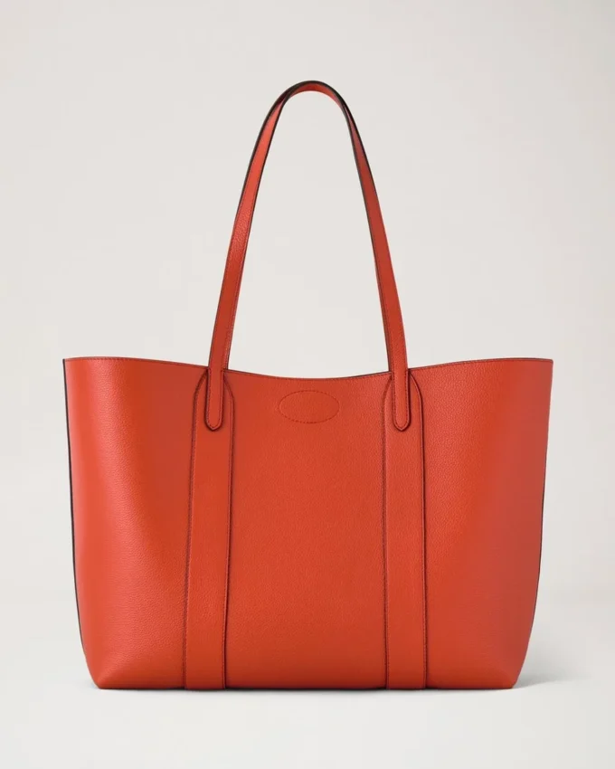 Bayswater Tote Coral Orange Small Classic Grain Bayswater Tote Coral Orange Small Classic Grain