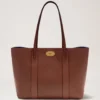 Bayswater Tote i Oak Small Classic Grain axelväska Mulberry