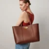 Bayswater Tote i Oak Small Classic Grain axelväska Mulberry