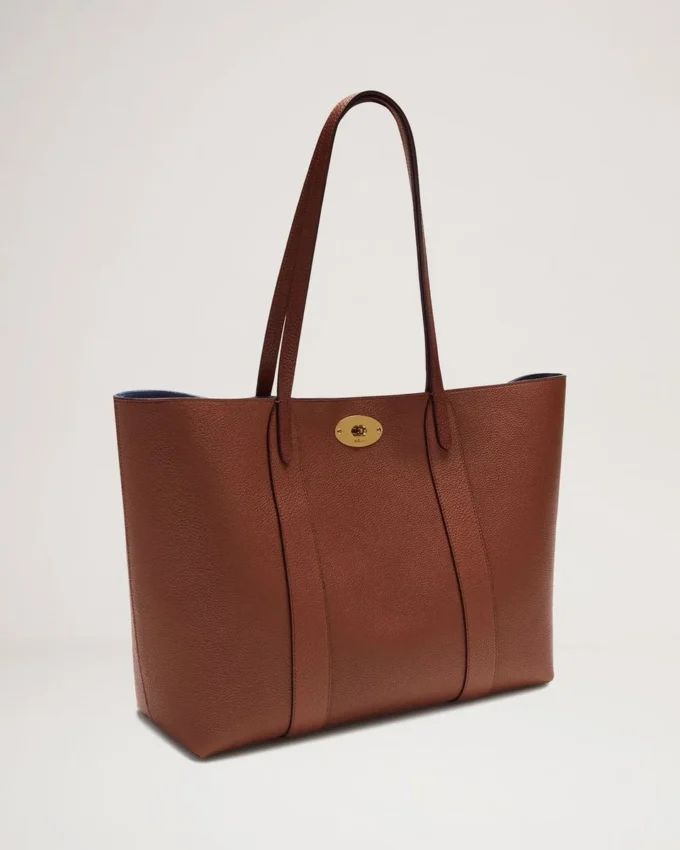 Bayswater Tote i Oak Small Classic Grain axelväska Mulberry