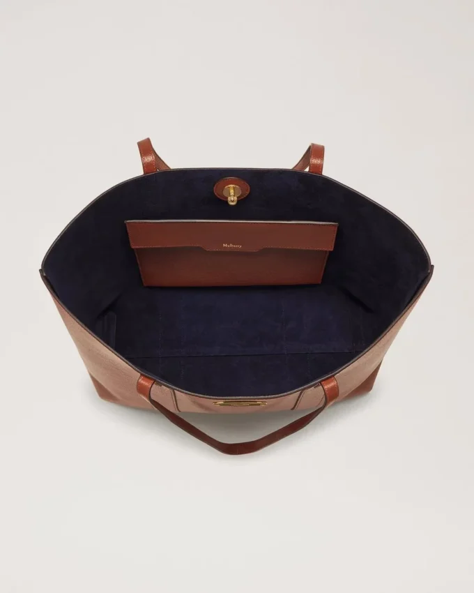 Bayswater Tote i Oak Small Classic Grain axelväska Mulberry