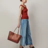 Bayswater Tote i Oak Small Classic Grain axelväska Mulberry