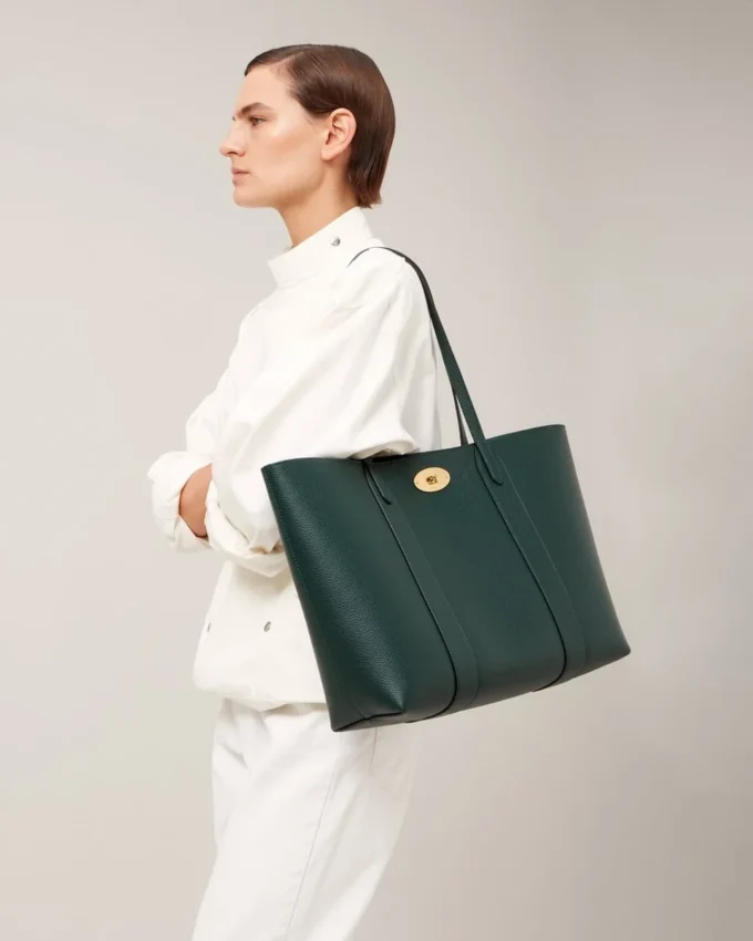 Bayswater Tote Mulberry Green Liten klassisk struktur Bayswater Tote Mulberry Green Liten klassisk struktur