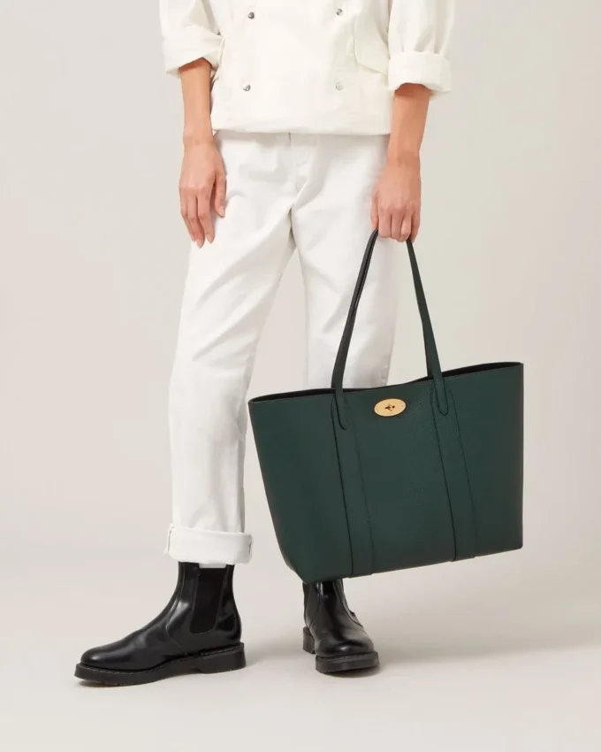 Bayswater Tote Mulberry Green Liten klassisk struktur Bayswater Tote Mulberry Green Liten klassisk struktur
