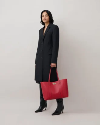 Bayswater Tote Scarlet Red Small Classic Grain Women Bayswater Tote Scarlet Red Small Classic Grain Women