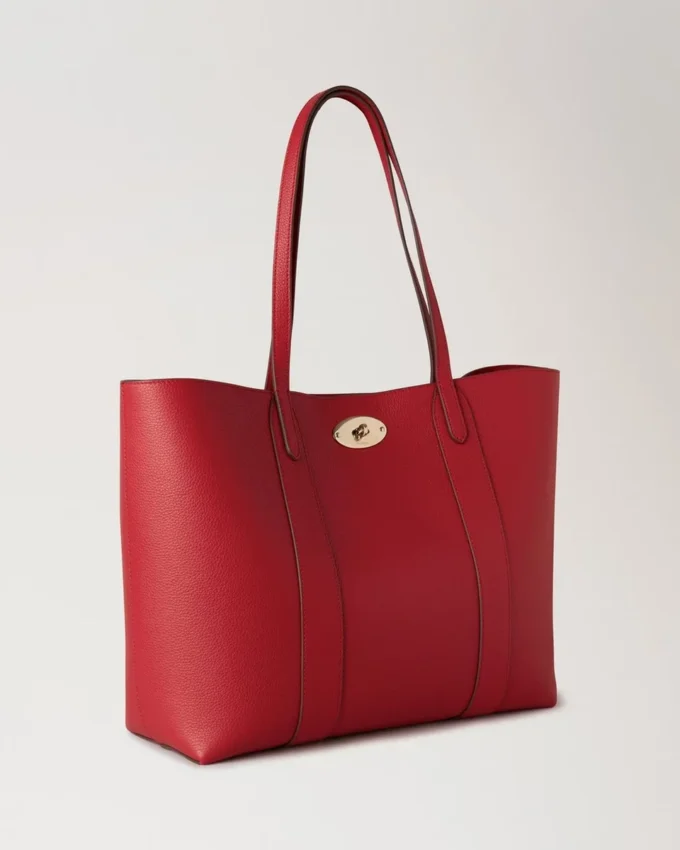 Bayswater Tote Scarlet Red Small Classic Grain Women