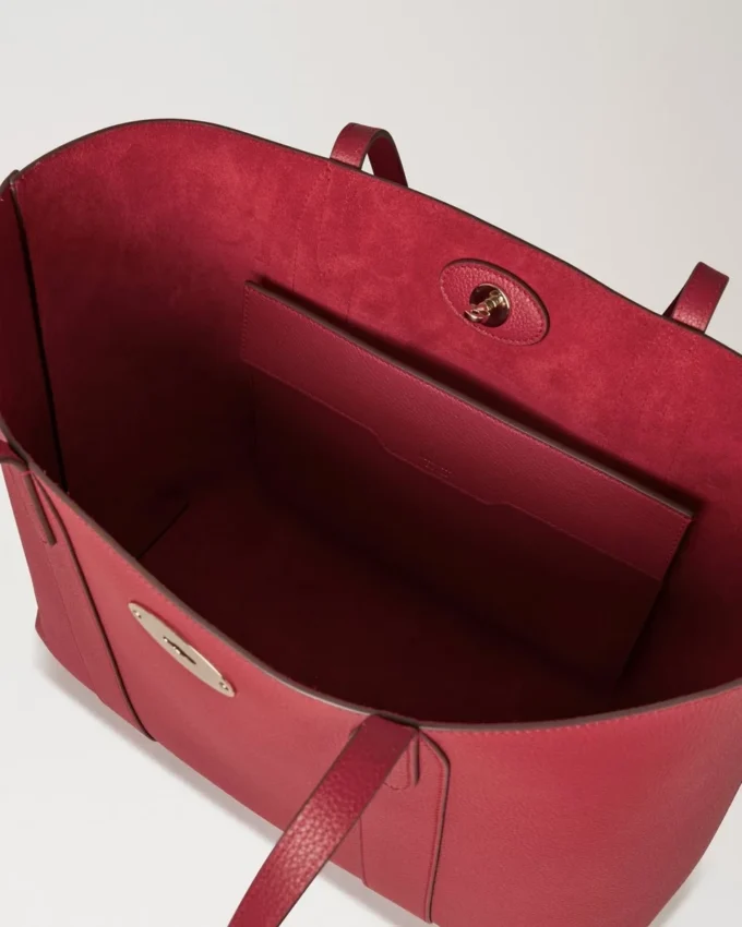 Bayswater Tote Scarlet Red Small Classic Grain Women