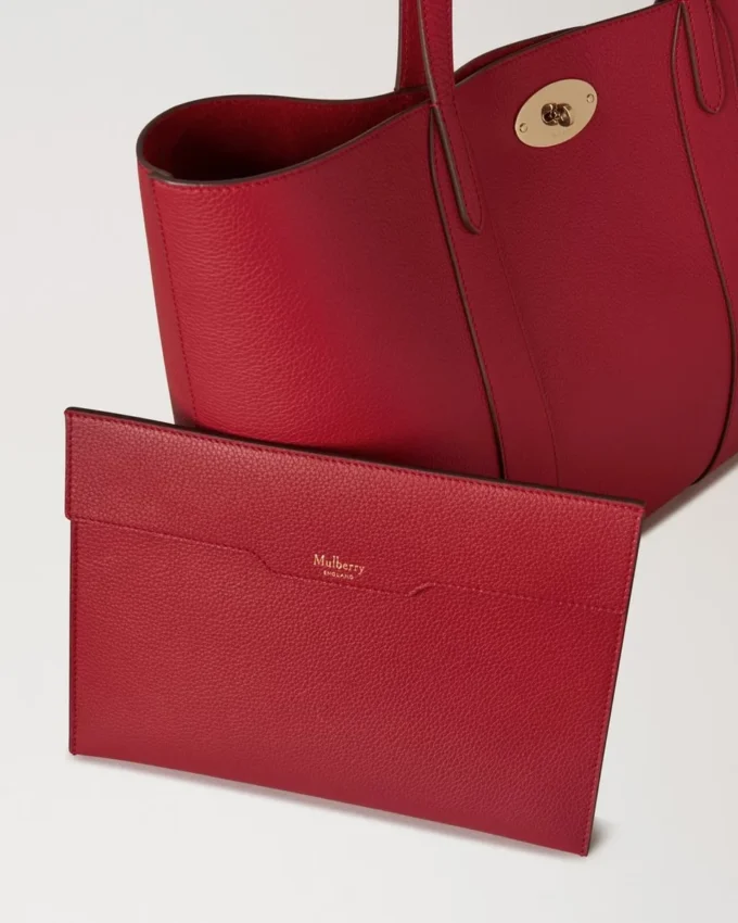 Bayswater Tote Scarlet Red Small Classic Grain Women