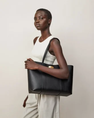 Bayswater Tote Svart Små klassiska kornmönster Damer Bayswater Tote Svart Små klassiska kornmönster Damer