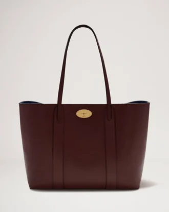 Bayswater-väska i burgundy, litet klassiskt kornat läder, Mulberry Bayswater-väska i burgundy, litet klassiskt kornat läder, Mulberry