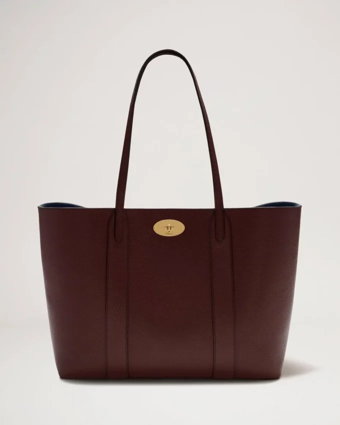 Bayswater-väska i burgundy, litet klassiskt kornat läder, Mulberry Bayswater-väska i burgundy, litet klassiskt kornat läder, Mulberry