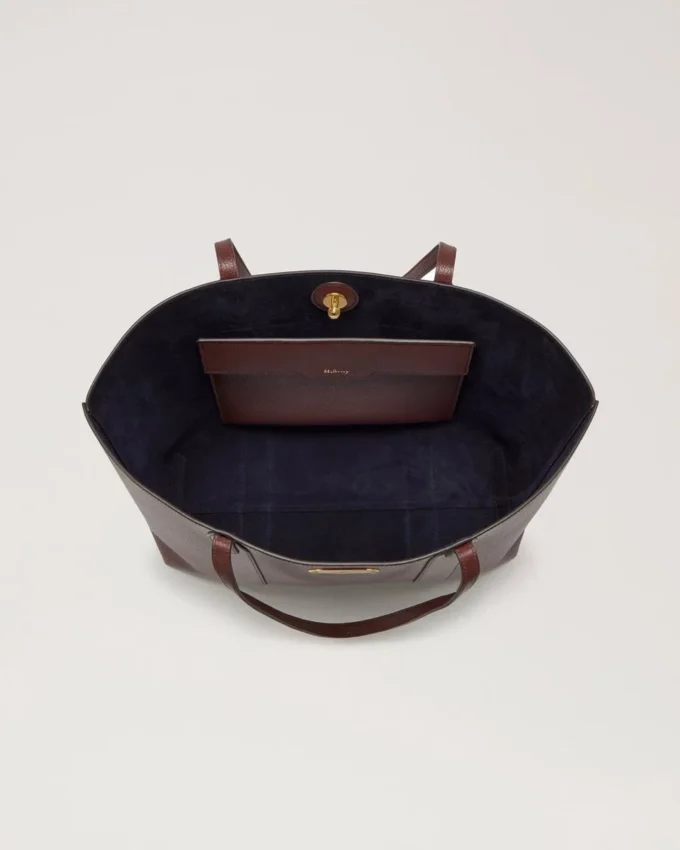 Bayswater-väska i burgundy, litet klassiskt kornat läder, Mulberry Bayswater-väska i burgundy, litet klassiskt kornat läder, Mulberry