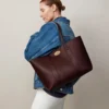 Bayswater-väska i burgundy, litet klassiskt kornat läder, Mulberry Bayswater-väska i burgundy, litet klassiskt kornat läder, Mulberry