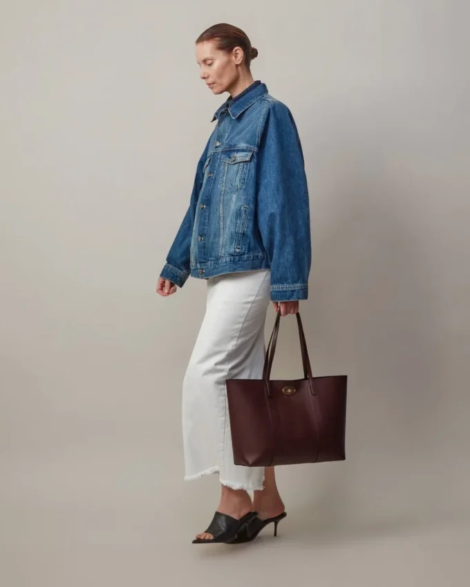 Bayswater-väska i burgundy, litet klassiskt kornat läder, Mulberry Bayswater-väska i burgundy, litet klassiskt kornat läder, Mulberry