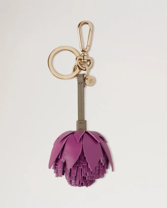 Blommig nyckelring – Pom Pom Orchid Bloom blandade material