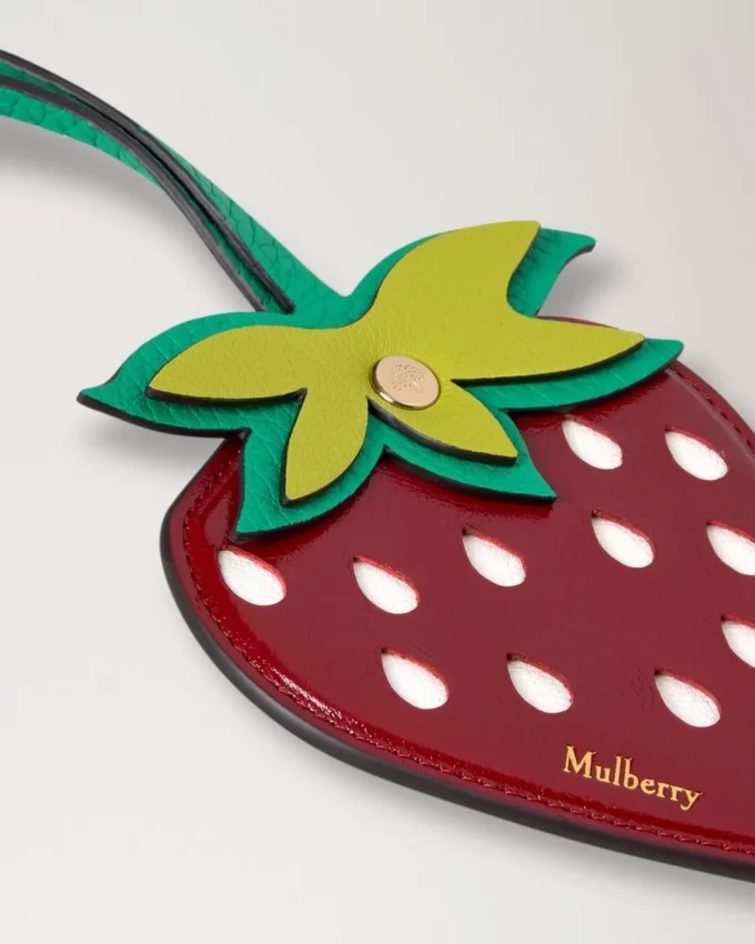 British Summer Bag Charm – Strawberry Multicolour Mixed Material