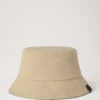 Broderad bucket hat i ecru bomull Sommarutgåva