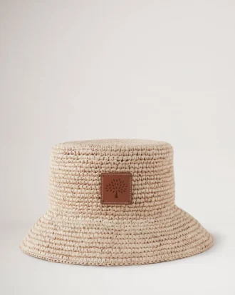 Bucket Hat Beige Raffia Herr Bucket Hat Beige Raffia Herr