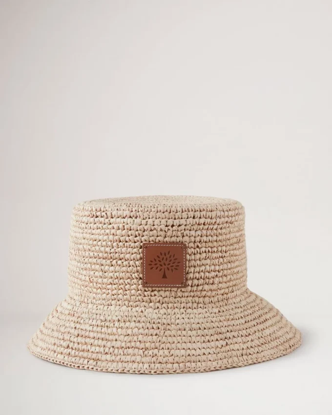 Bucket Hat Beige Raffia Herr Bucket Hat Beige Raffia Herr