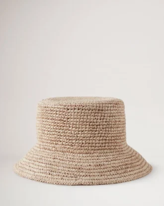 Bucket Hat Beige Raffia Herr Bucket Hat Beige Raffia Herr