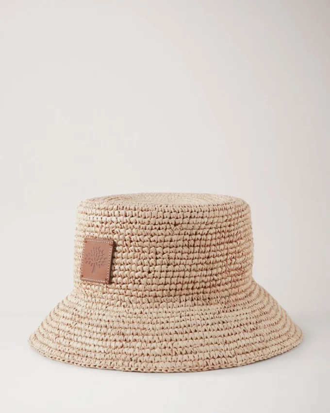 Bucket Hat Beige Raffia Herr Bucket Hat Beige Raffia Herr
