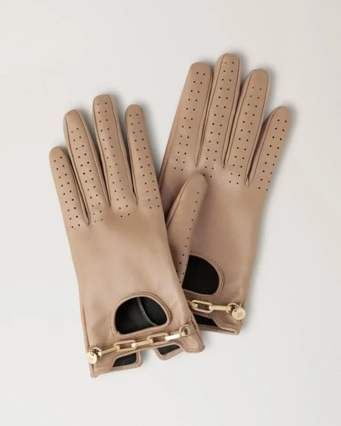 Chain Driving Gloves Maple Nappa Women