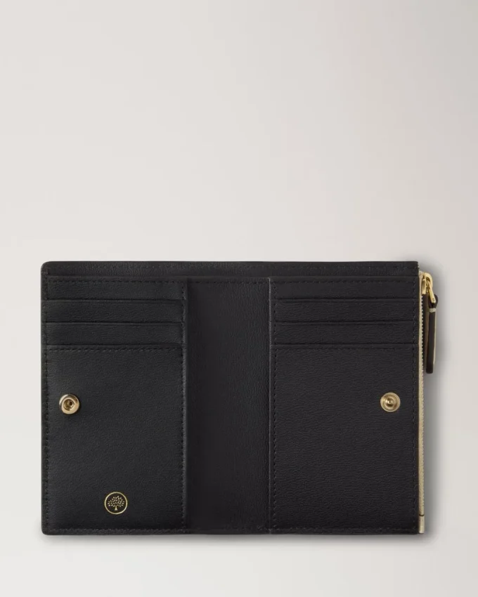 Continental bifold-plånbok med dragkedja, Chalk, Small Classic Grain Continental bifold-plånbok med dragkedja, Chalk, Small Classic Grain