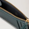 Continental lång kortplånbok med dragkedja, Mulberry Green, liten klassisk struktur
