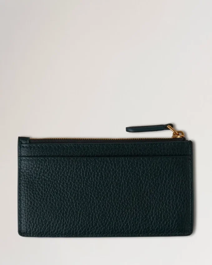 Continental lång kortplånbok med dragkedja, Mulberry Green, liten klassisk struktur