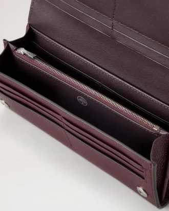 Continental-plånbok Black Cherry Small Classic Grain