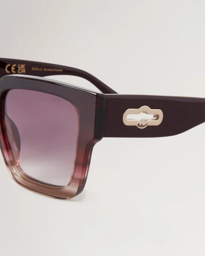 Cora solglasögon Black Cherry Bioacetat solglasögon