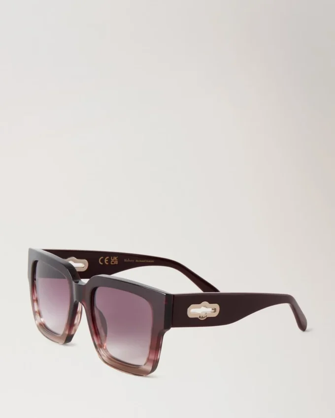 Cora solglasögon Black Cherry Bioacetat solglasögon
