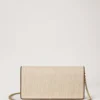 Darley Clutch Ecru & Bright Oak Raffia & läderkant Darley Clutch Ecru & Bright Oak Raffia & läderkant