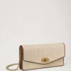 Darley Clutch Ecru & Bright Oak Raffia & läderkant Darley Clutch Ecru & Bright Oak Raffia & läderkant