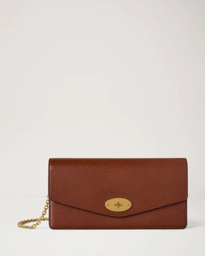 Darley Clutch Oak Two-Tone Small Classic Grain Women Darley Clutch Oak Two-Tone Small Classic Grain Women