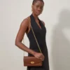 Darley Clutch Oak Two-Tone Small Classic Grain Women Darley Clutch Oak Two-Tone Small Classic Grain Women