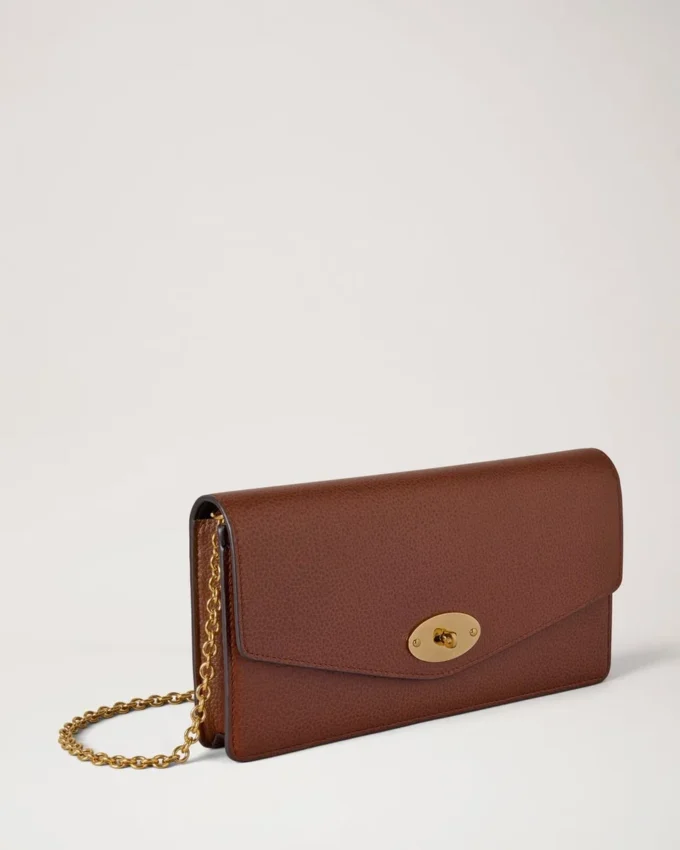 Darley Clutch Oak Two-Tone Small Classic Grain Women Darley Clutch Oak Two-Tone Small Classic Grain Women