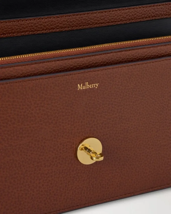 Darley Clutch Oak Two-Tone Small Classic Grain Women Darley Clutch Oak Two-Tone Small Classic Grain Women