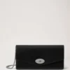 Darley Clutch Svart högblankt läder för kvinnor