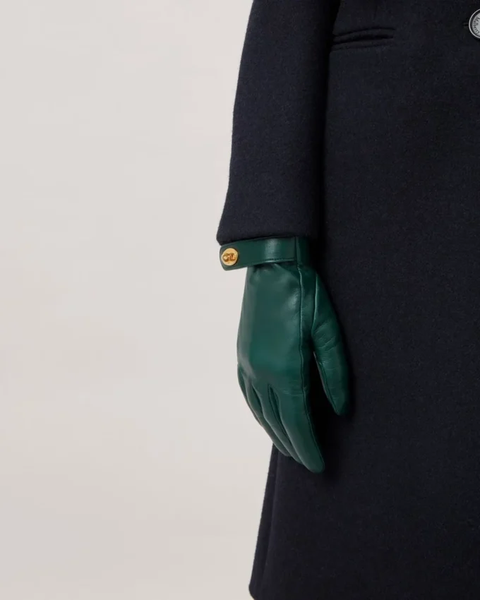 Darley-handskar Mulberry Green Smooth Nappa Darley