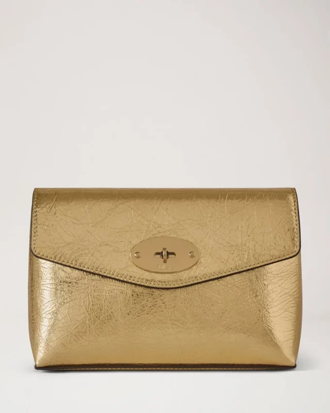 Darley kosmetisk påse Somerset Gold Grainy Metallic