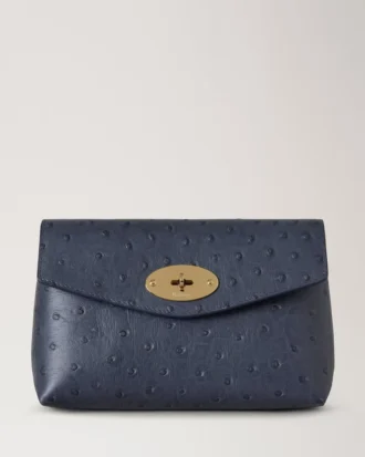 Darley kosmetisk påse Stormy Blue Ostrich för kvinnor