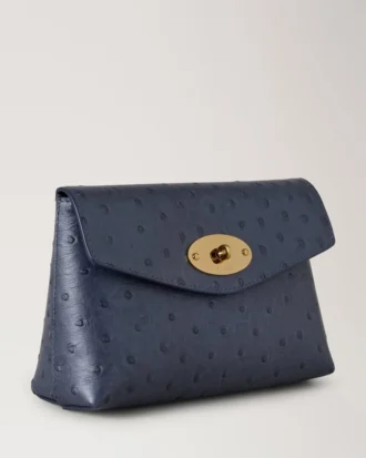 Darley kosmetisk påse Stormy Blue Ostrich för kvinnor