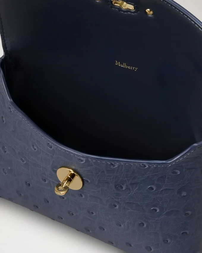 Darley kosmetisk påse Stormy Blue Ostrich för kvinnor
