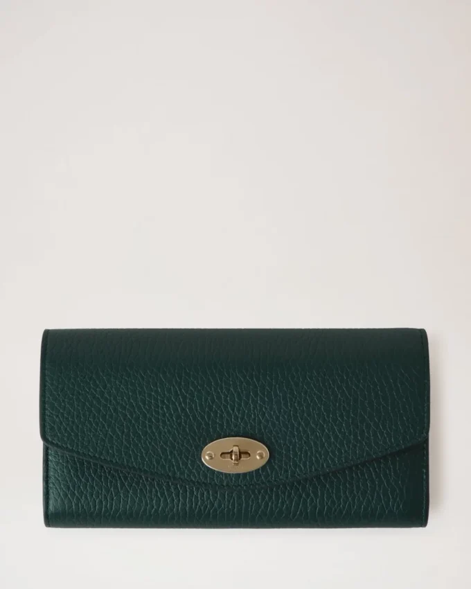 Darley-plånbok Mulberry Green Heavy Grain Darley